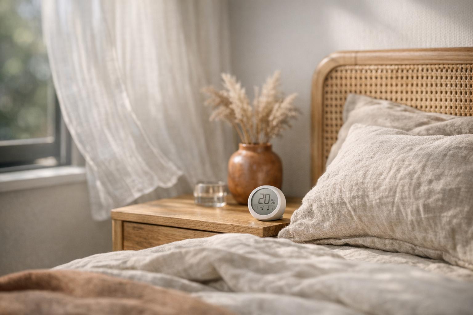 nlever humidité chambre : chambre aérée avec hygromètre