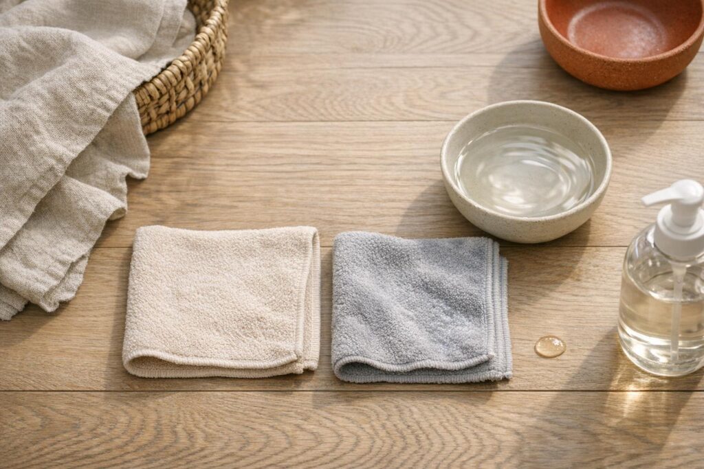 Matériel simple pour nettoyer des plinthes rapidement