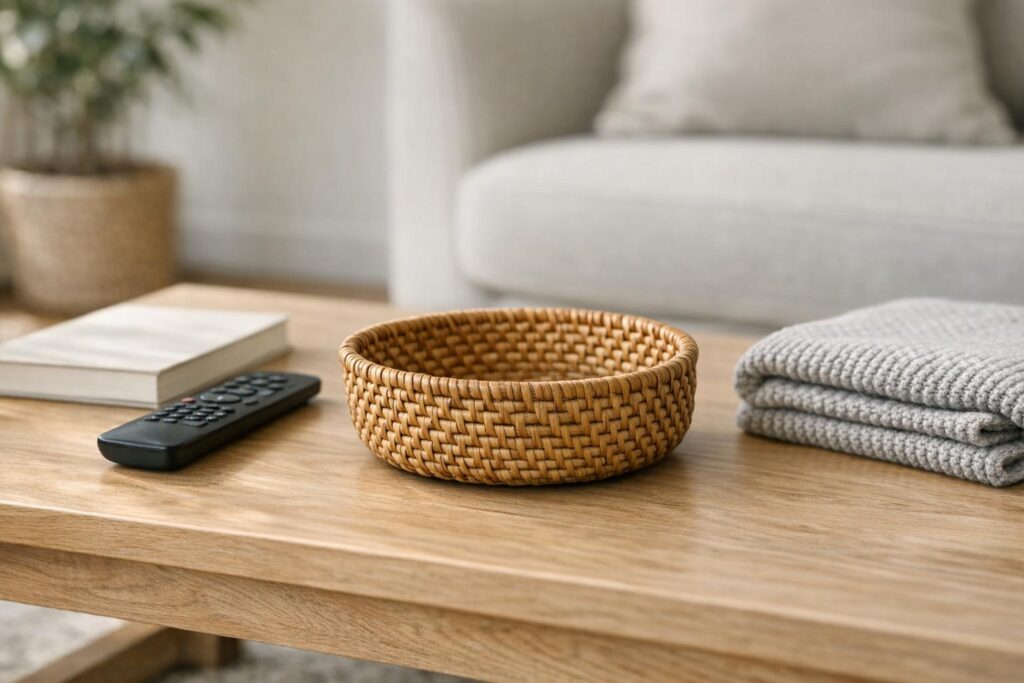 Panier de rangement pour mini reset quotidien