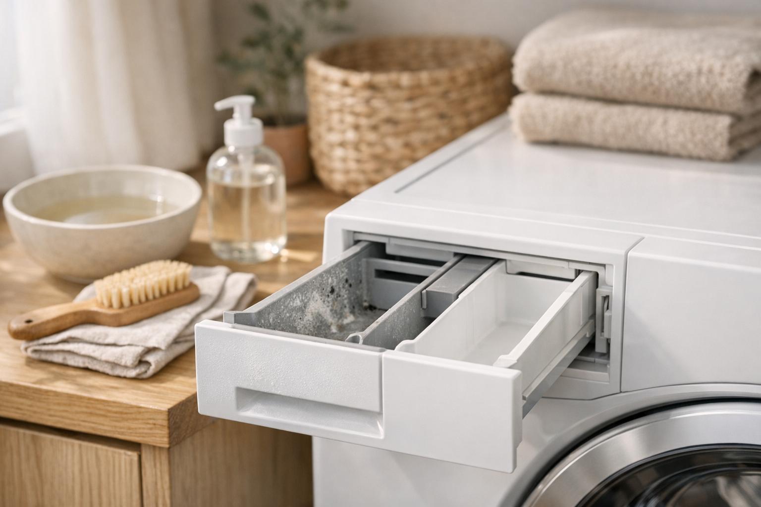 Nettoyer bac lessive du lave-linge avec une méthode simple avant après