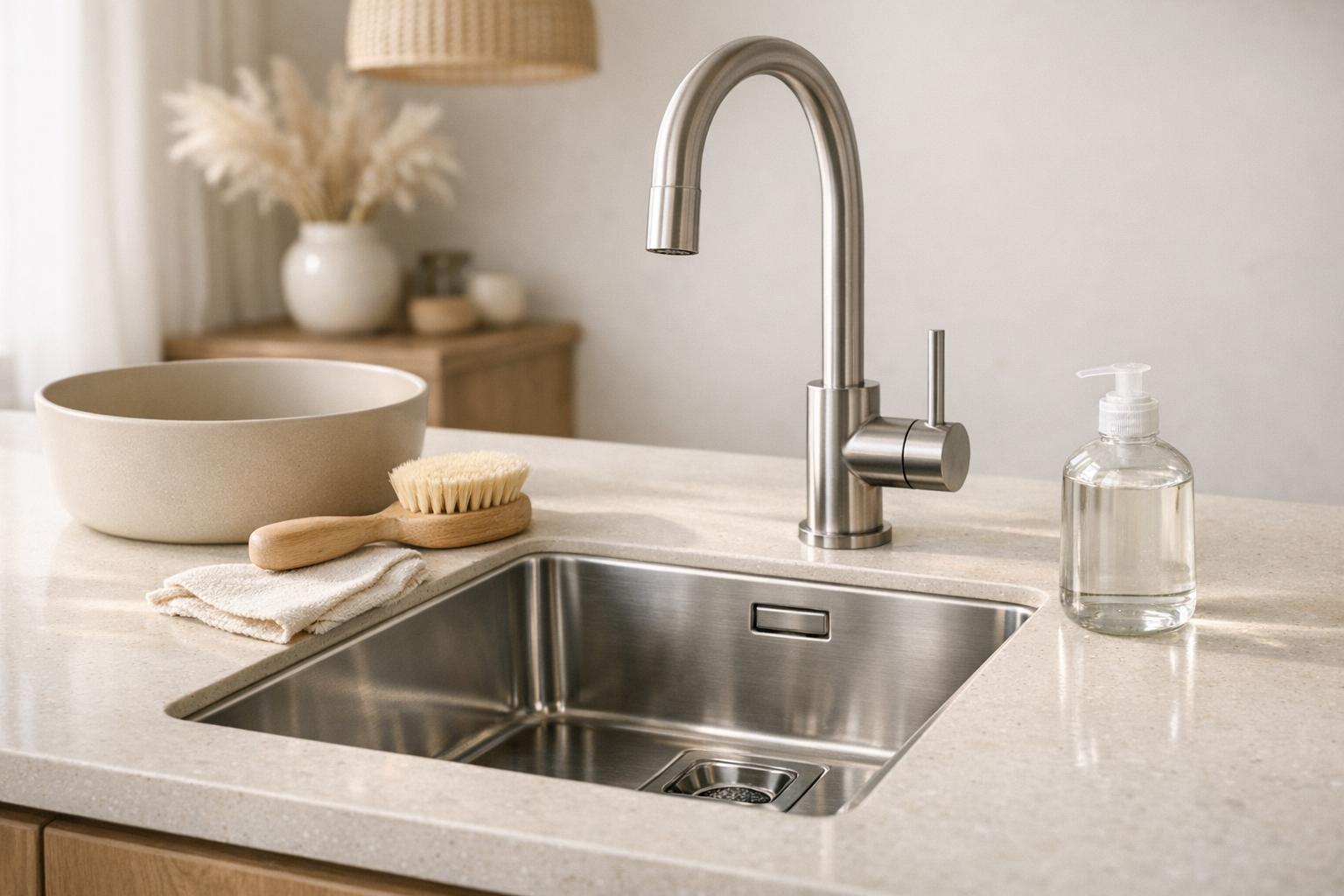 Odeur de canalisation dans l’évier : matériel simple pour nettoyer le siphon.